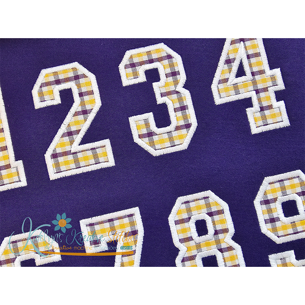 College Applique Number Set - 11 Sizes, 8 image