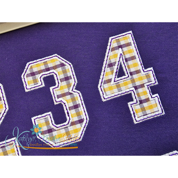 College Applique Number Set - 11 Sizes, 4 image
