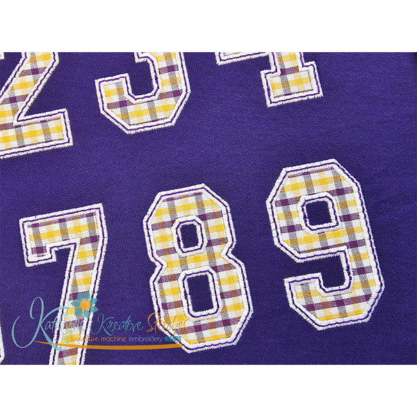 College Applique Number Set - 11 Sizes, 2 image