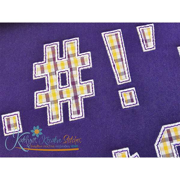 College Applique Number Set - 11 Sizes, 5 image