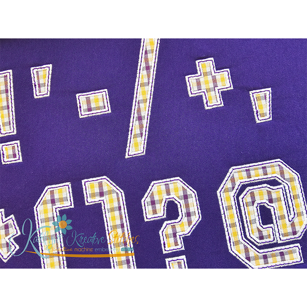 College Applique Number Set - 11 Sizes, 6 image