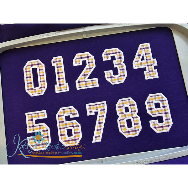 College Applique Number Set - 11 Sizes, 7 image