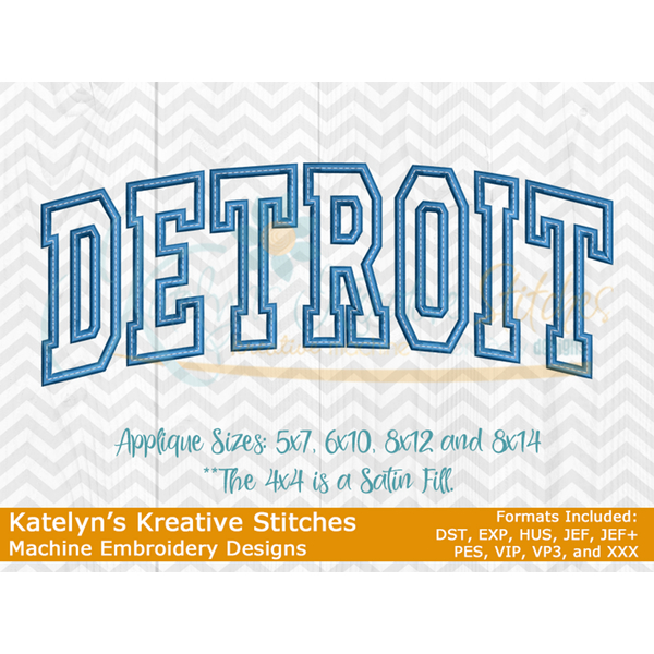 Detroit Arched Embroidery