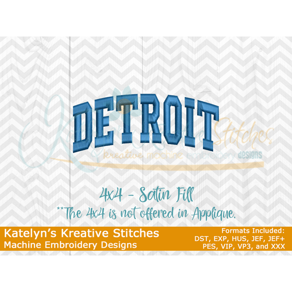 Detroit Arched Embroidery
