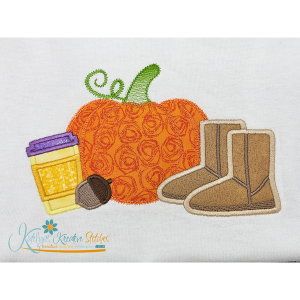 Fall Weather Applique Embroidery
