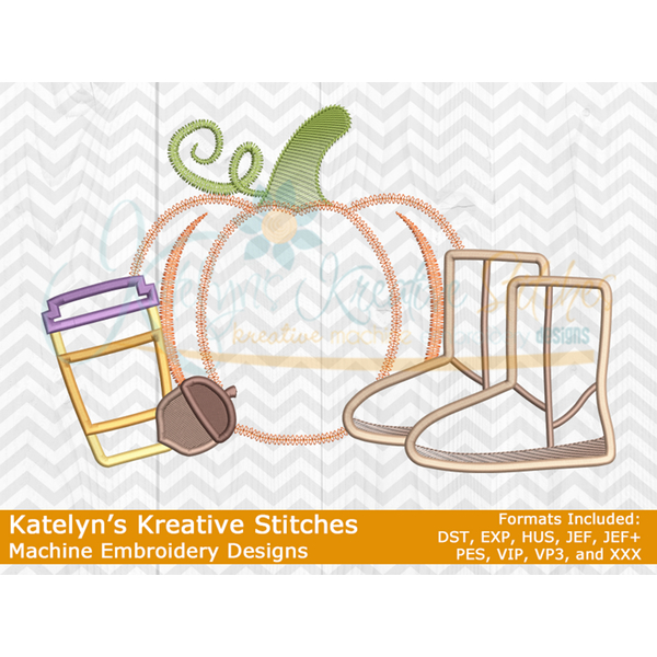 Fall Weather Applique Embroidery