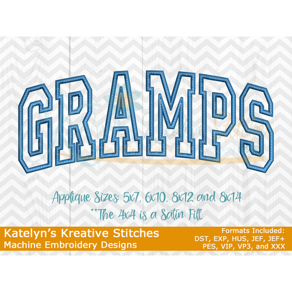 Gramps Arched Embroidery