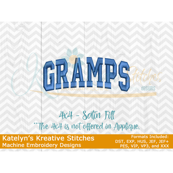 Gramps Arhced Embroidery 4x4