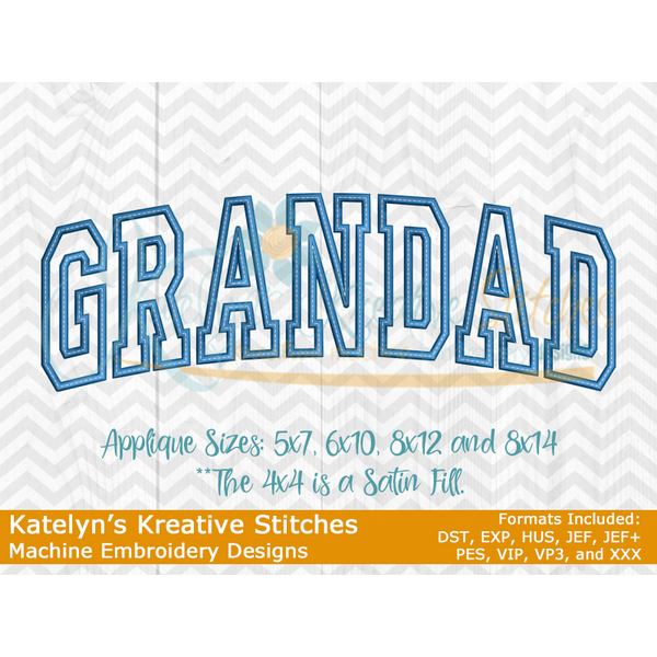 Grandad Arched Embroidery