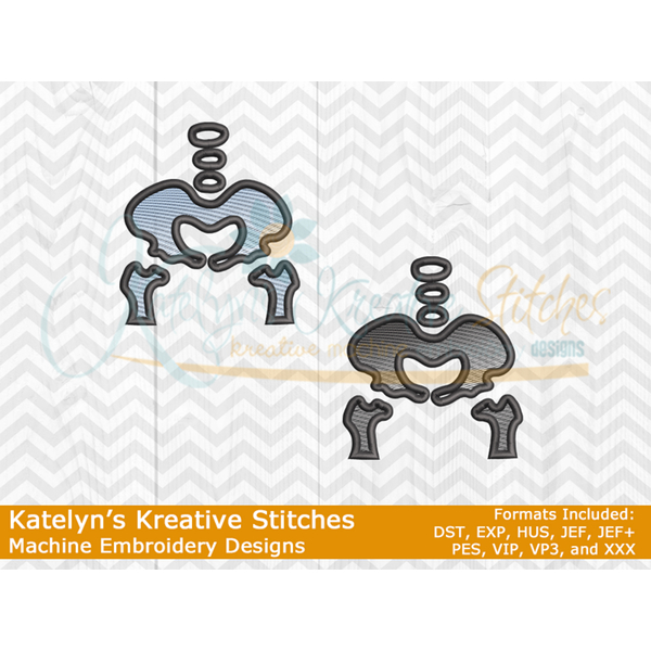 Hip Bones - Filled and Outline Versions