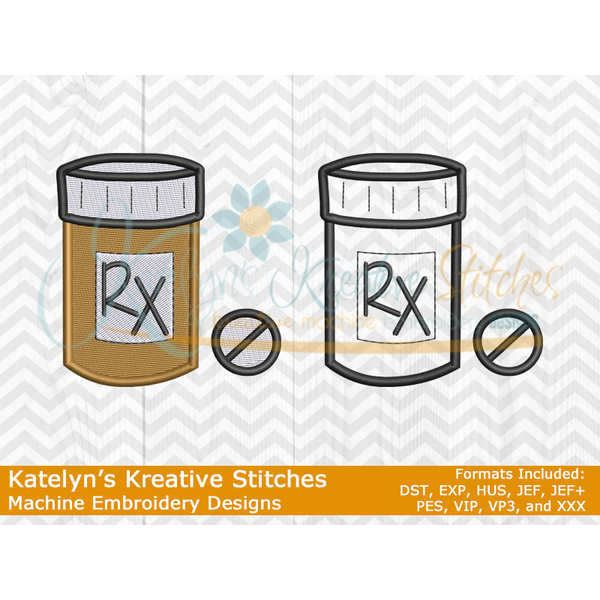 Medicine Bottle - Filled and Outline Versions