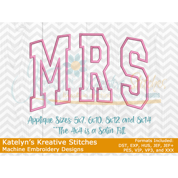 Mrs Arched Embroidery