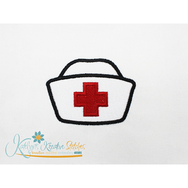 Nurse Hat - Filled and Outline Versions, 2 image