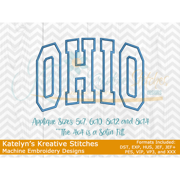 Ohio Arched Embroidery