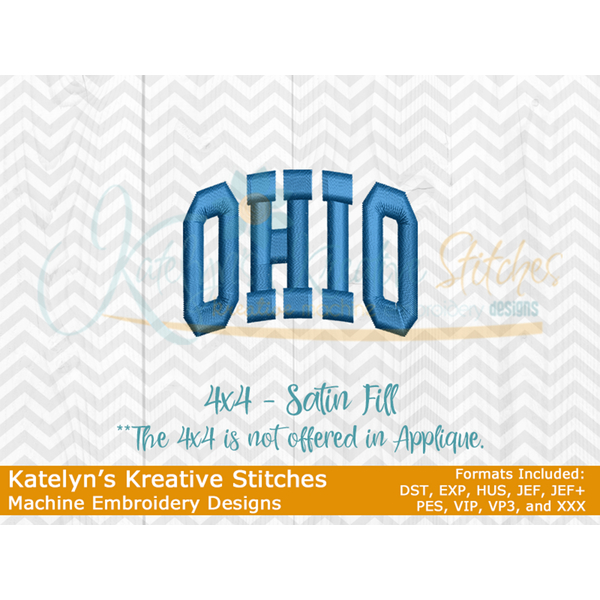 Ohio Arched Embroidery