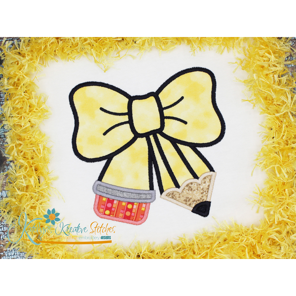 Pencil Bow Applique