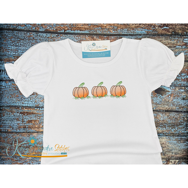 Pumpkin Sketch Trio Embroidery