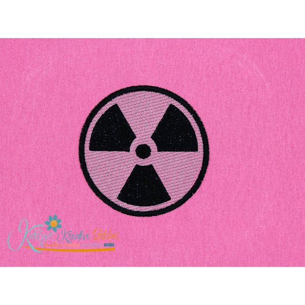 Radiation Symbol Embroidery Design