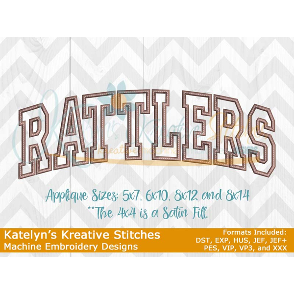 Rattlers Arched Embroidery