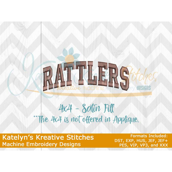Rattlers Arched Embroidery