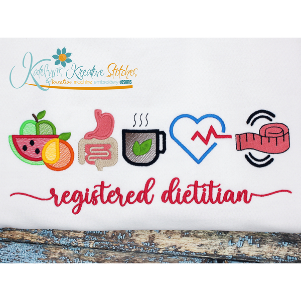 Registered Dietitian Icon Embroidery