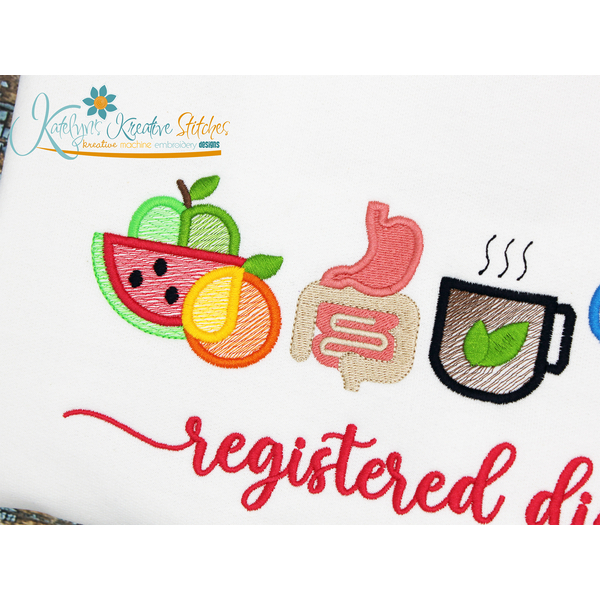 Registered Dietitian Icon Embroidery