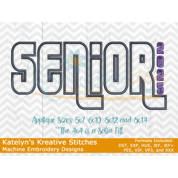 Senior 2025 Block Embroidery