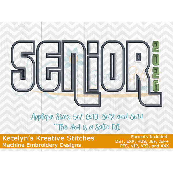 Senior 2026 Block Embroidery