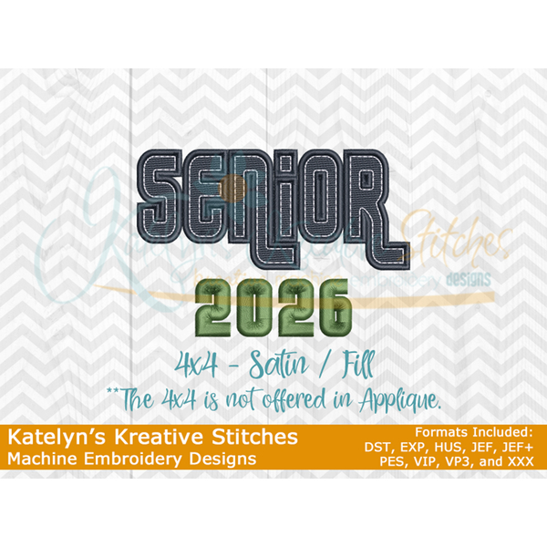 Senior 2026 Block Embroidery