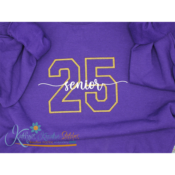 Senior 2025 College Block Applique, 2 image