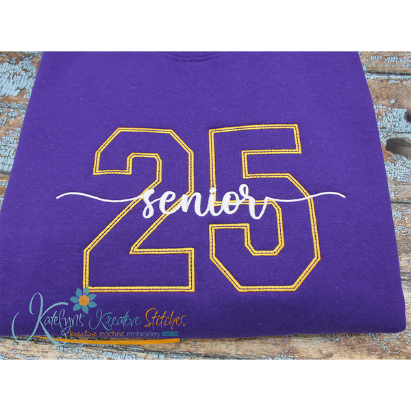 College Applique Number Set - 11 Sizes, 3 image