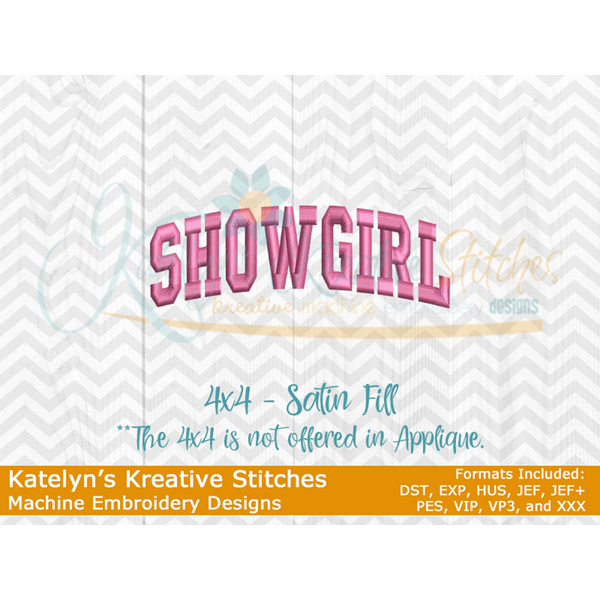 Showgirl Arched Embroidery