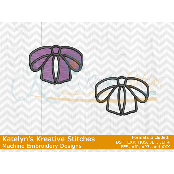 Softball Hair Bow - Filled and Outline Versions