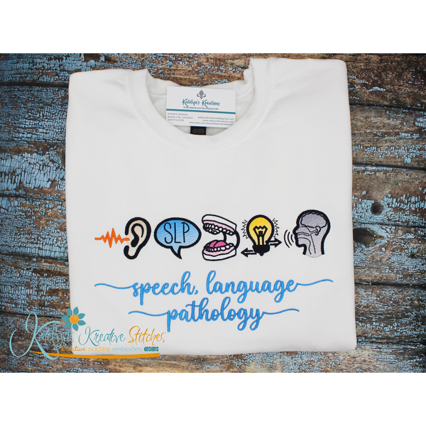 Speech, Language, Pathology Icon Embroidery