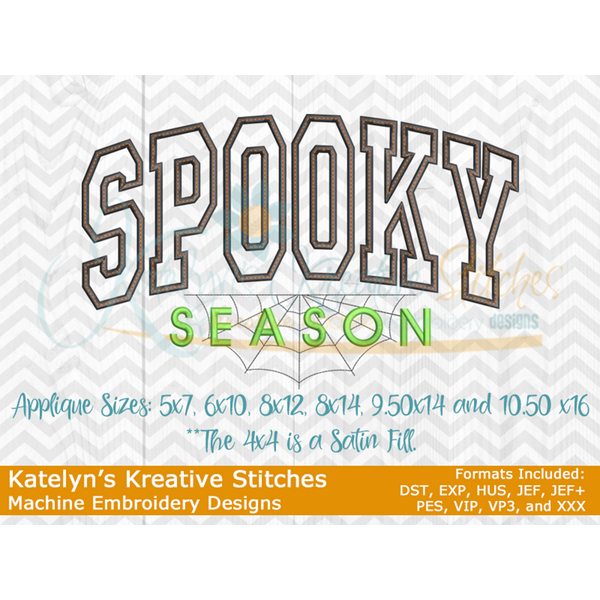 Spooky Season Arched Applique with WebSpooky Season Arched Applique with WebSpooky Season Arched Applique with Web