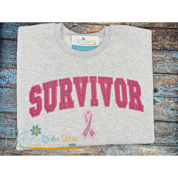 Cancer Survivor Arched Embroidery - 2 Versions