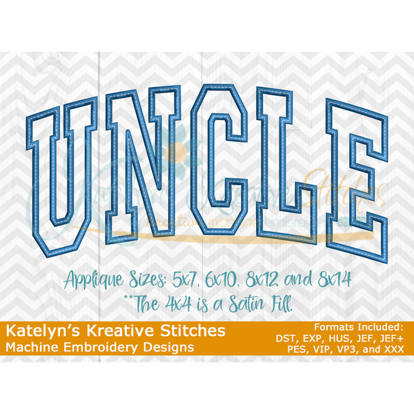 Uncle Arched Embroidery