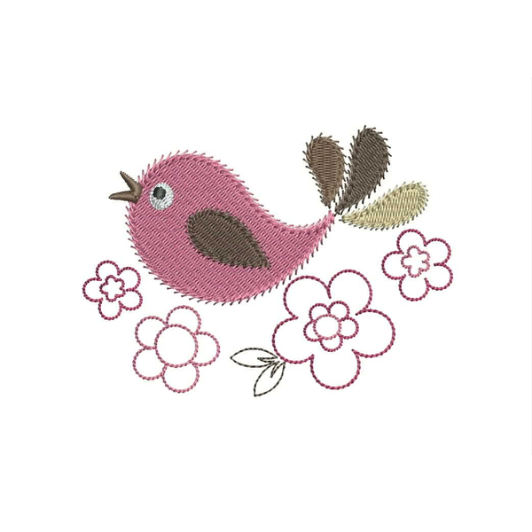 Birds with Flowers Snap Shot