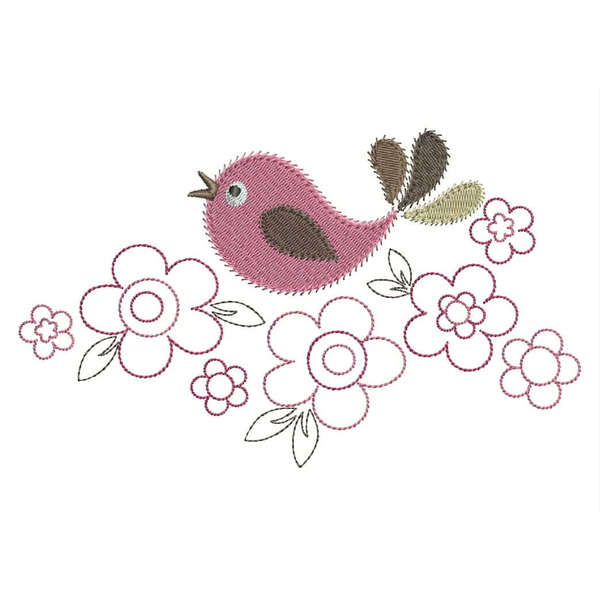 Birds with Flowers 2 Snap Shot