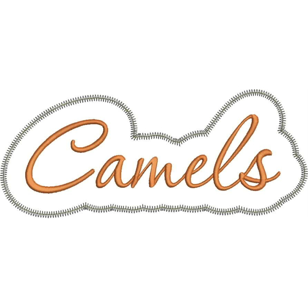 Camels Applique Script Zig Zag Snap Shot