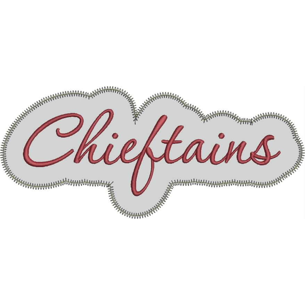 Chieftains Applique Script Zig Zag Snap Shot