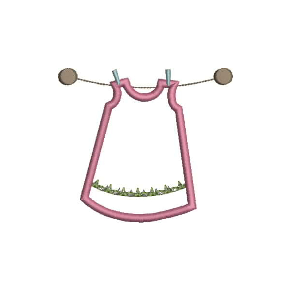 Clothesline Applique 4x4 Snap Shot