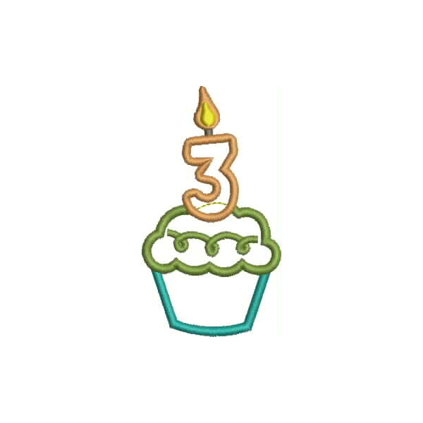 Birthday Cupcake 3
