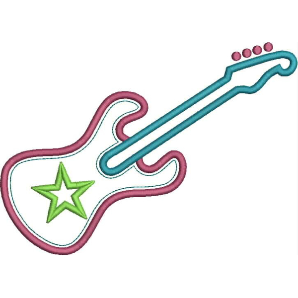 Guitar Applique Snap Shot