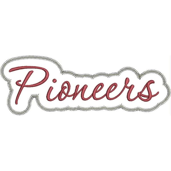 Pioneers Applique Script Zig Zag Snap Shot