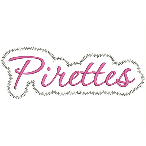 Pirettes Applique Script Zig Zag Snap Shot