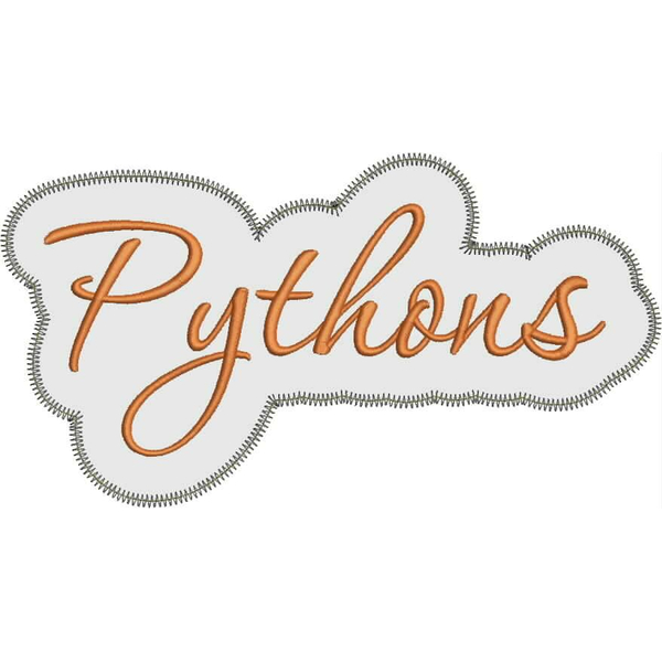 Pythons Applique Script Zig Zag Snap Shot