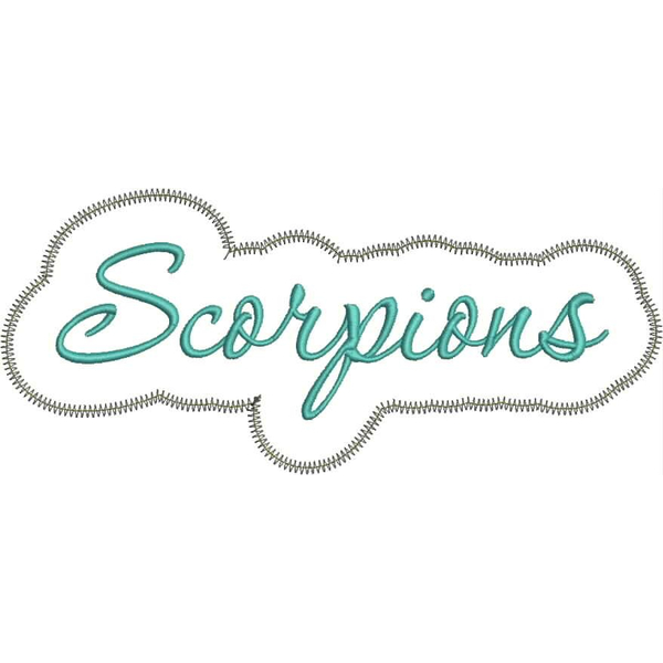 Scorpions Applique ZigZag Snap Shot