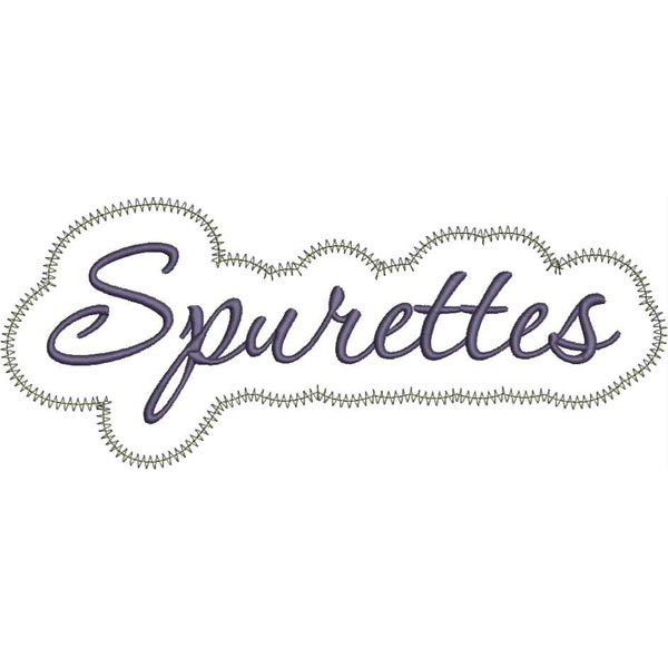 Spurettes Applique Script Zig Zag Snap Shot