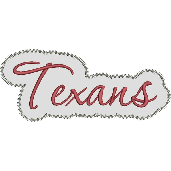 Texans Applique Script Zig Zag Snap Shot